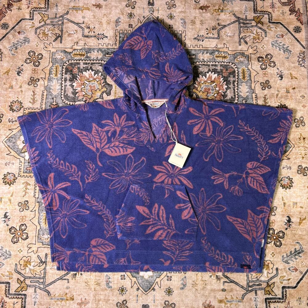 Faherty NEW Kids Teen Cabana Towel Terry Poncho Beach Pool Coverup Resort M/L